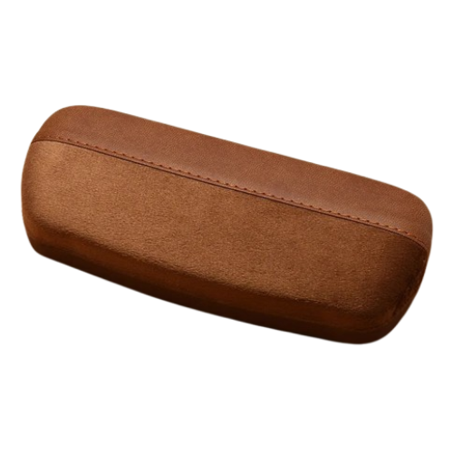 Velvet and leather glasses case