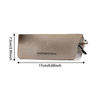 Flat leather glasses case