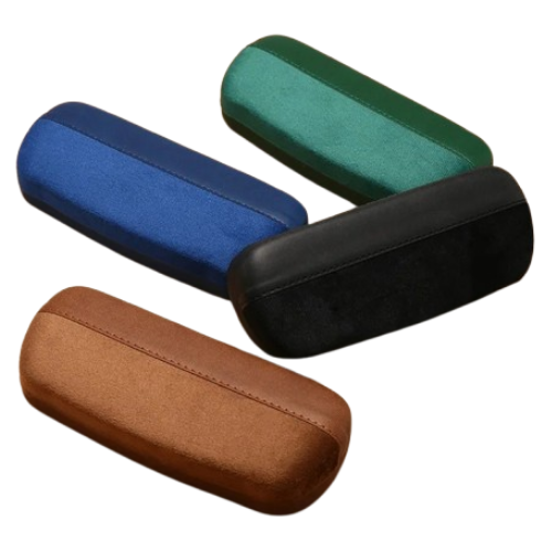 Velvet and leather glasses case