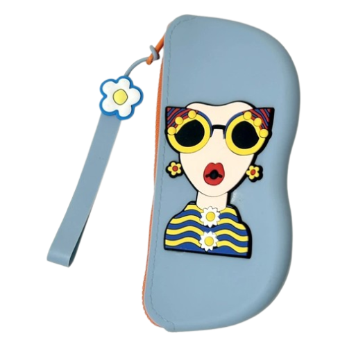 Funky silicone glasses case