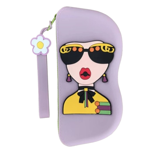 Funky silicone glasses case