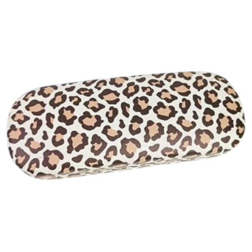 Leopard print glasses case