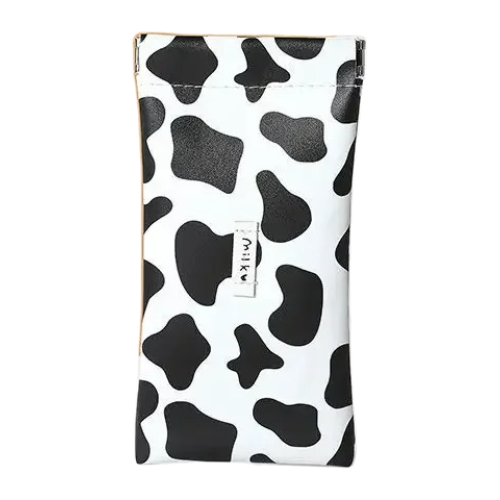 Cow print glasses case