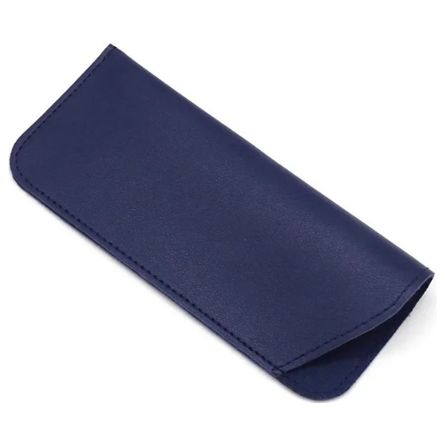 Compact leather glasses case