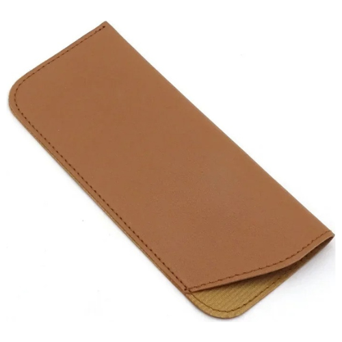Compact leather glasses case