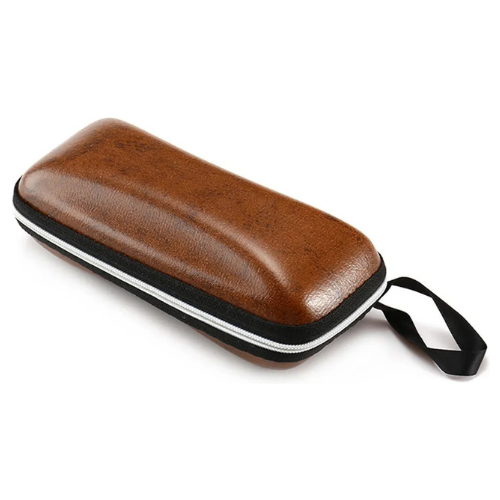 Leather zip glasses case