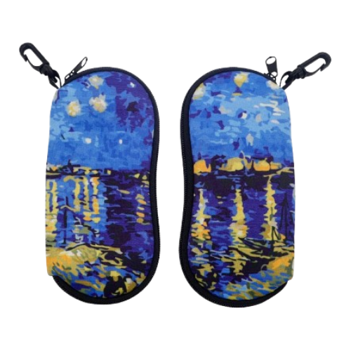Soft glasses case with zip Van Gogh painting