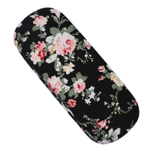 Floral hardshell glasses case