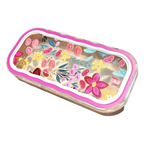 Floral transparent glasses case