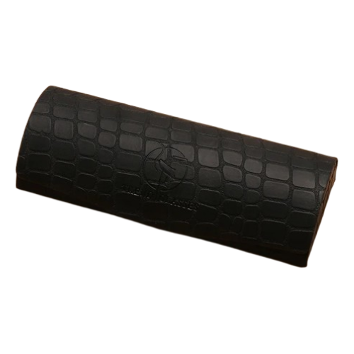 Vintage leather glasses case with magnetic closure