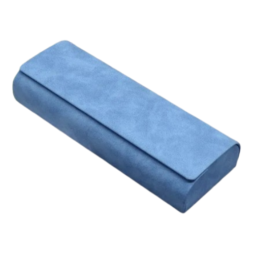 Leather glasses case with magnetic closure