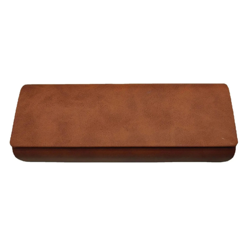 Leather glasses case with magnetic closure