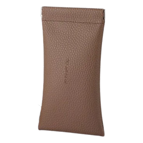 Soft leather glasses case with magnetic closure