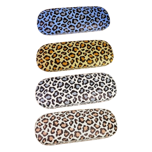 Leopard print glasses case