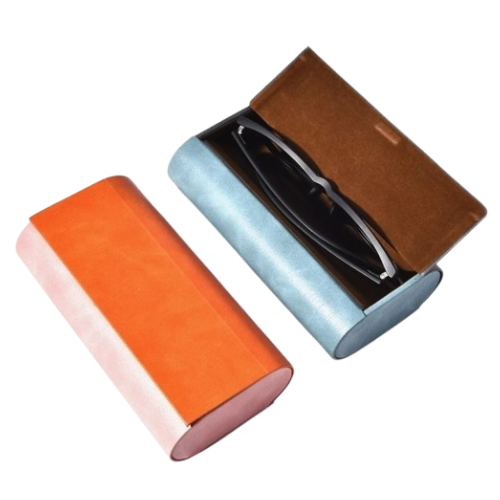 Double glasses case leather