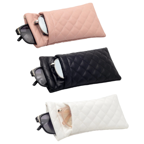 Soft leather double glasses case