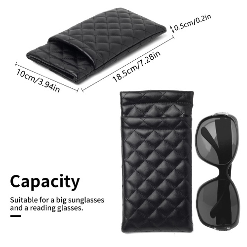 Soft leather double glasses case