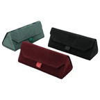 Leather folding glasses case