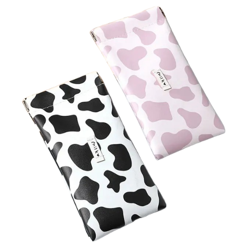 Cow print glasses case