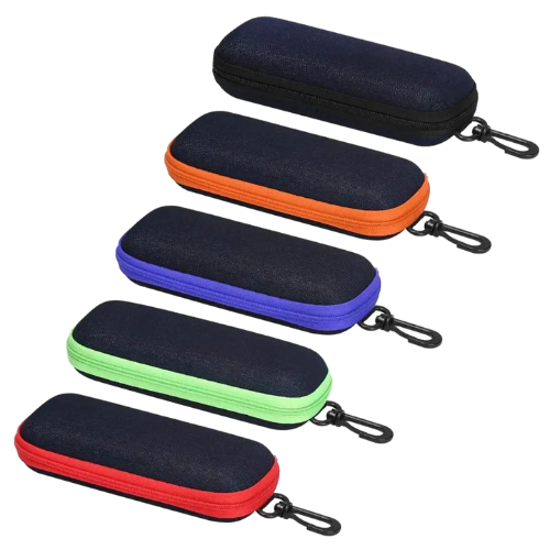 Hard glasses case with zip