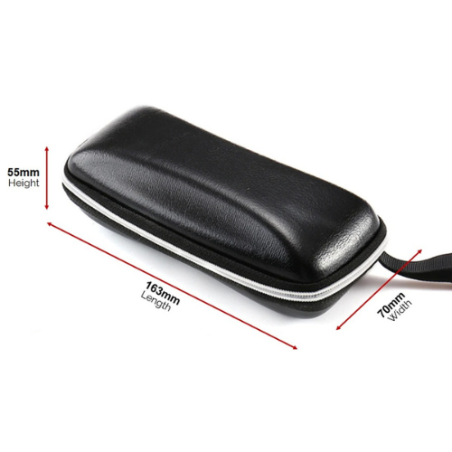 Leather zip glasses case