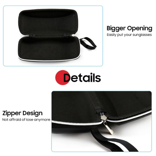 Leather zip glasses case