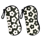 Floral zip glasses case
