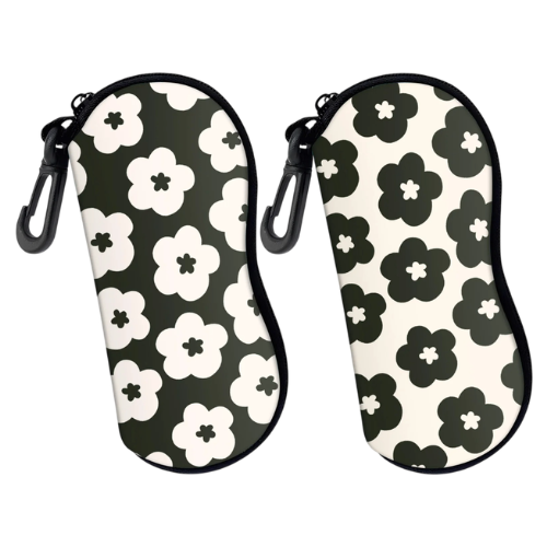 Floral zip glasses case