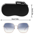 Soft black glasses case with zip