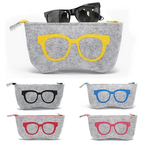 Soft glasses case with zip