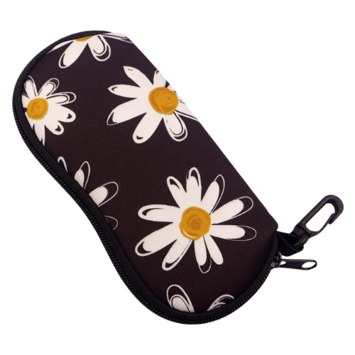 Soft floral zip glasses case