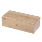 Square bamboo glasses case