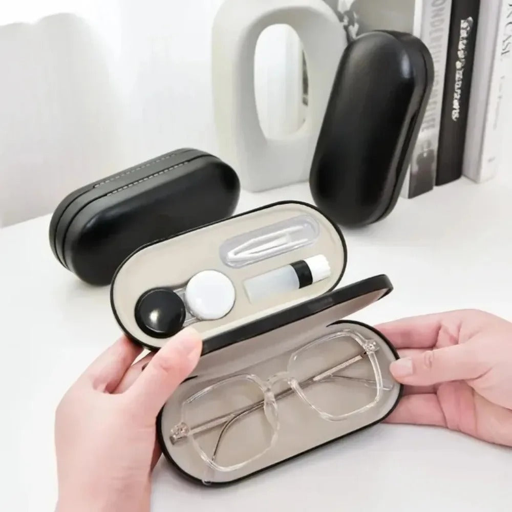 Double glasses case hard shell