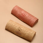 Vintage leather glasses case with magnetic closure