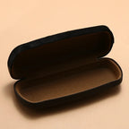 Velvet and leather glasses case