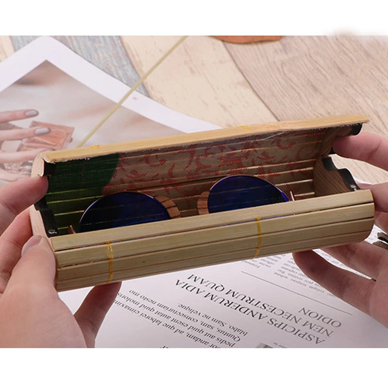 Bamboo glasses case