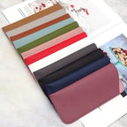 Compact leather glasses case