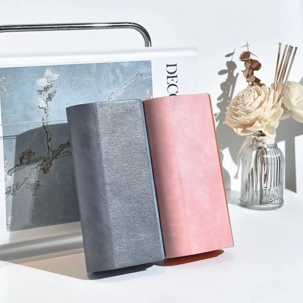 Double glasses case leather