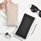 Slim leather glasses case