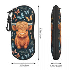 Baby highland cow glasses case