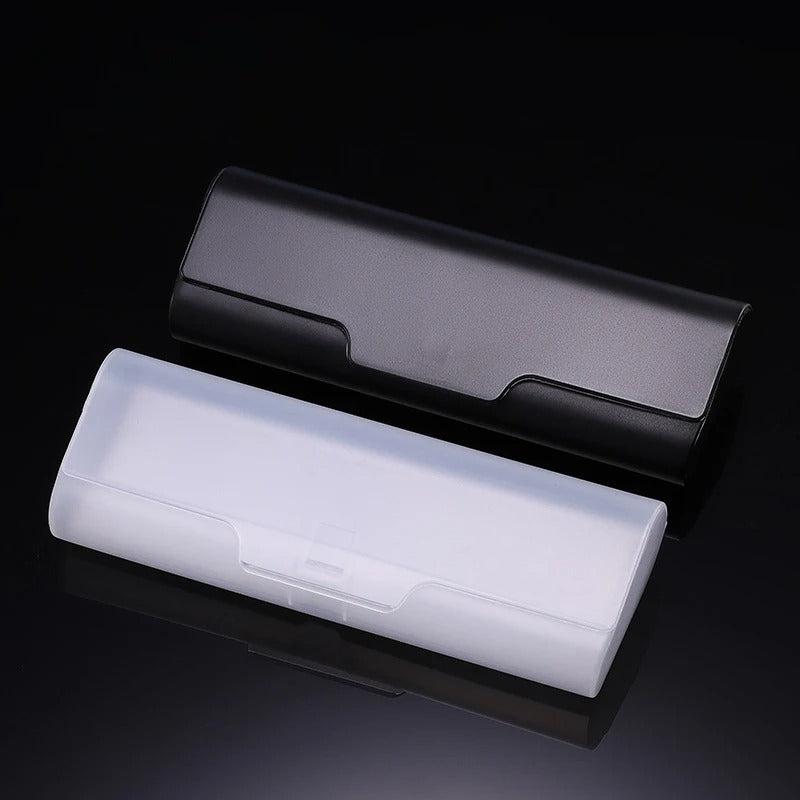 Clear plastic glasses case