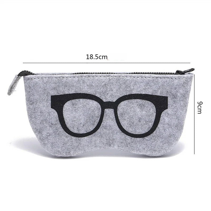 Soft glasses case with zip