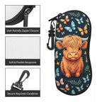 Baby highland cow glasses case