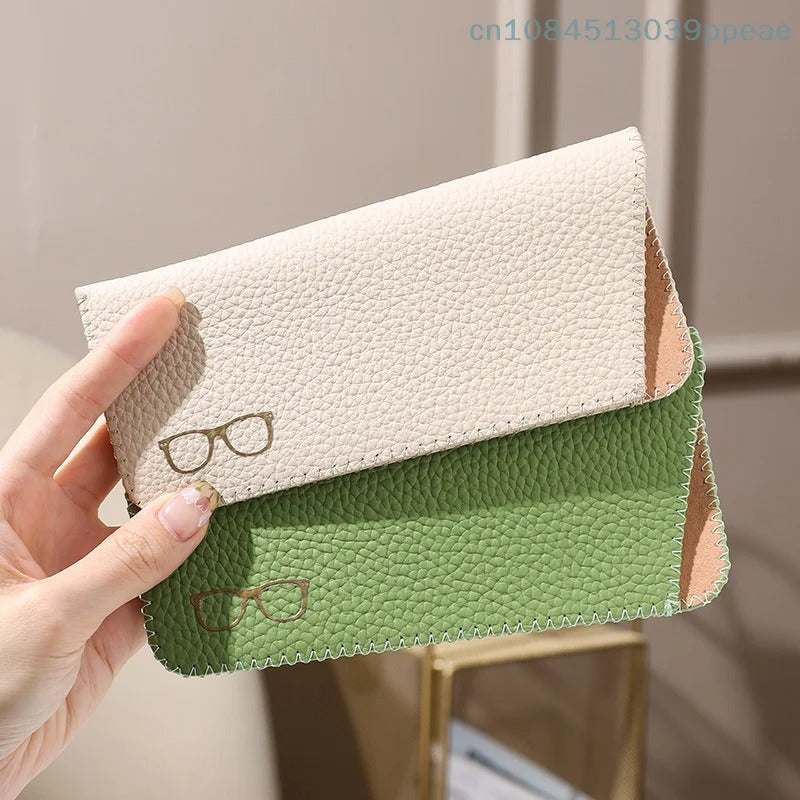 Soft leather glasses case