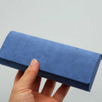 Leather glasses case with magnetic closure
