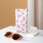 Cow print glasses case