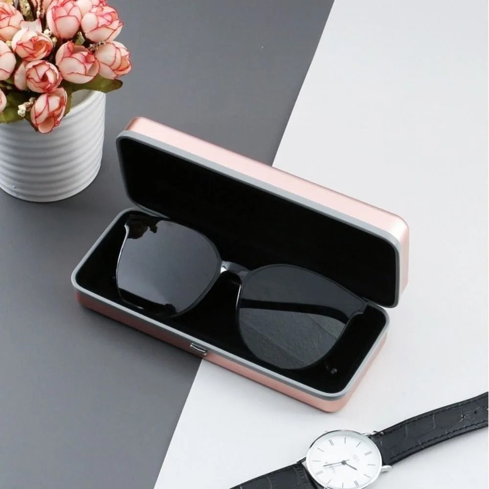 Square aluminium glasses case