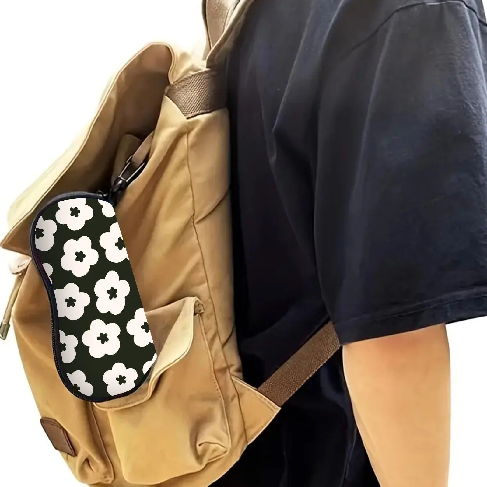 Floral zip glasses case