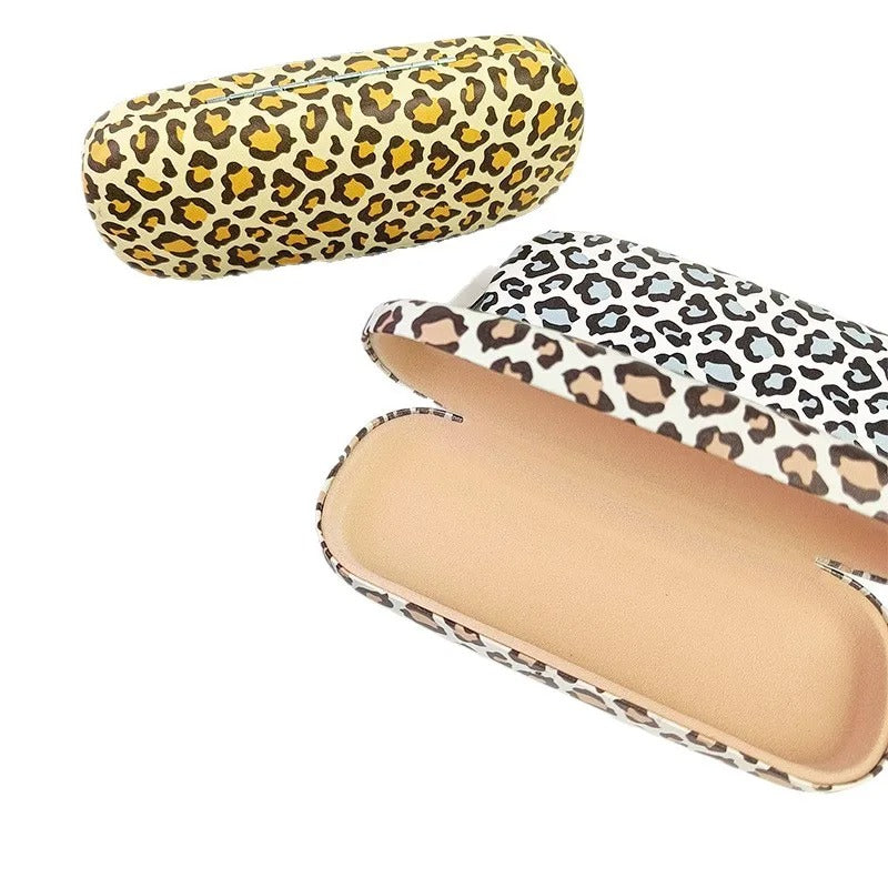 Leopard print glasses case