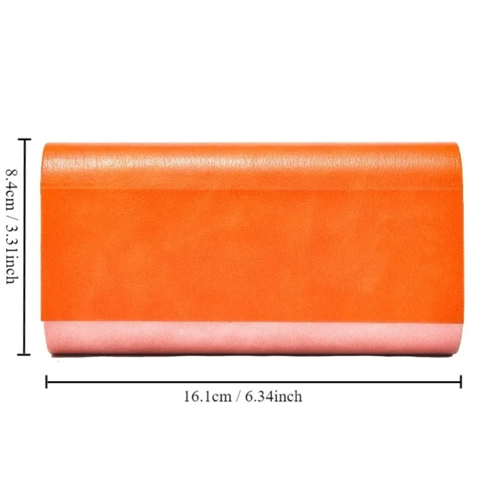 Double glasses case leather